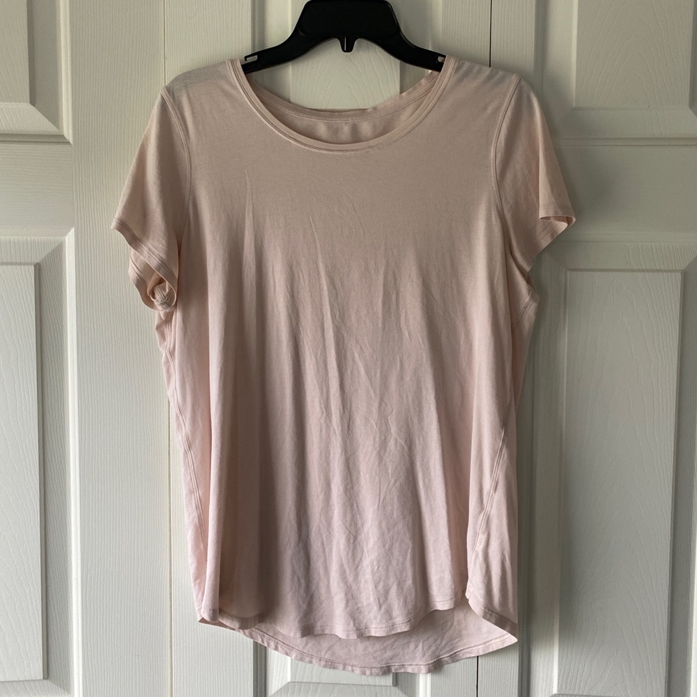 Pink lululemon love crew short sleeve tshirt lightweight
